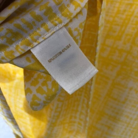 Kate Spade Maddie Silk Yellow Ruffle Tank Top 8 - Picture 8 of 8